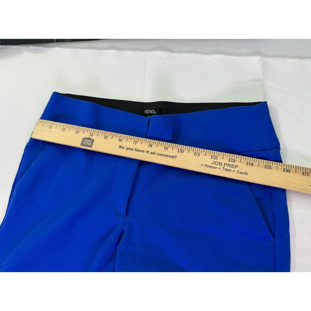 XOXO Natalie Ankle Trousers‎ Royal Blue Slim Fit Career Dress Pants Size 7/8